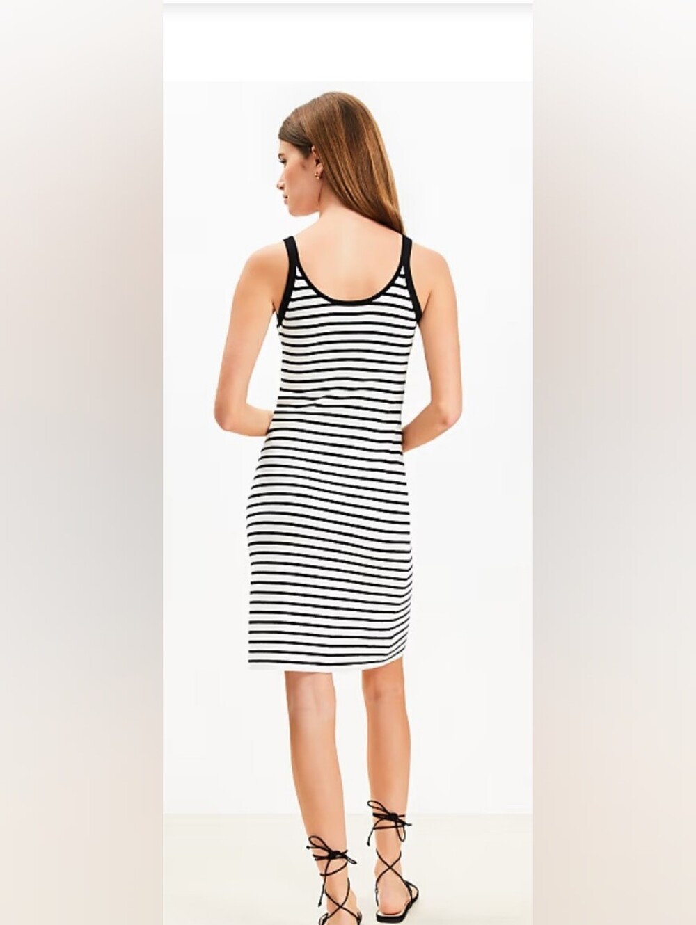 Striped Ribbed Button Down Mini Dress - Picture 2 of 5